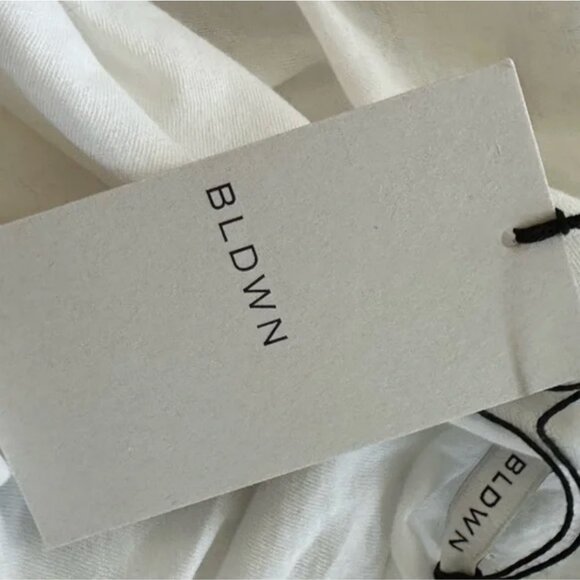 BLDWN Brand Blair Optic White Long Sleeve Mock Neck Size Large NWT - Picture 10 of 10